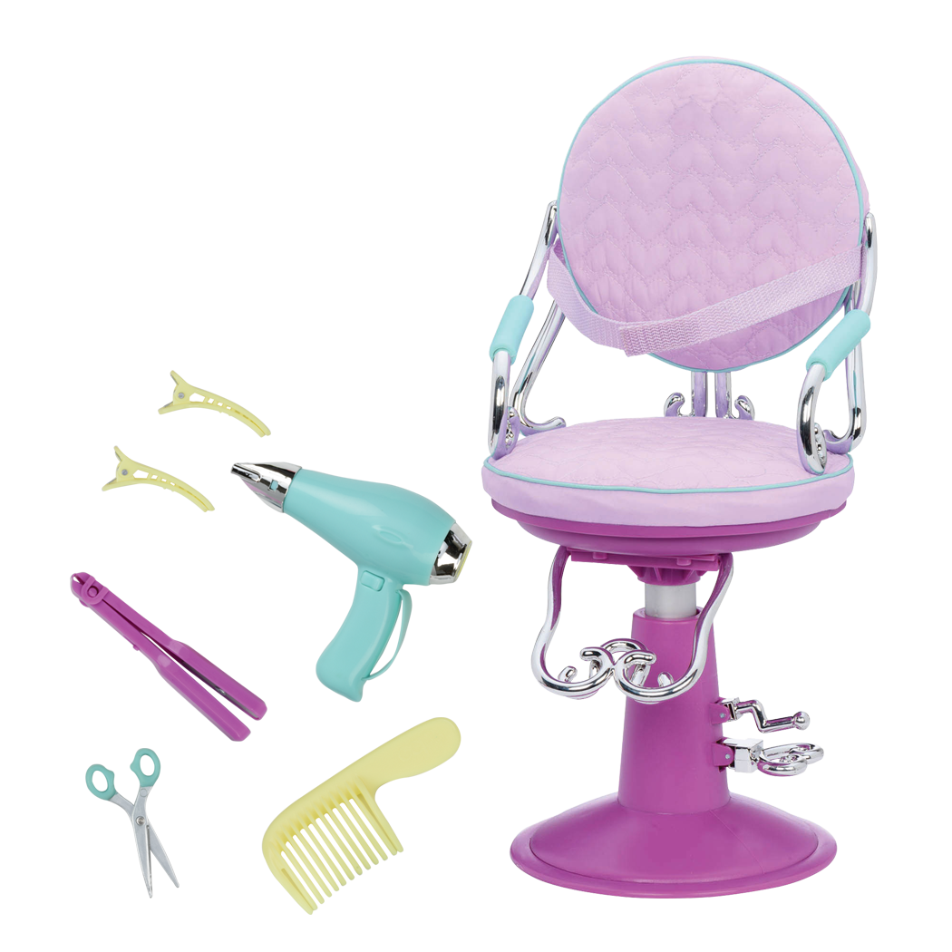 Our Generation Salon On Wheels Ensemble De Salon De Coiffure Pliable Pour Poupees 46%c2%a0cm Our Generation Salon On Wheels Ensemble De Salon De Coiffure Pliable Pour Poupees 46%c2%a0cm