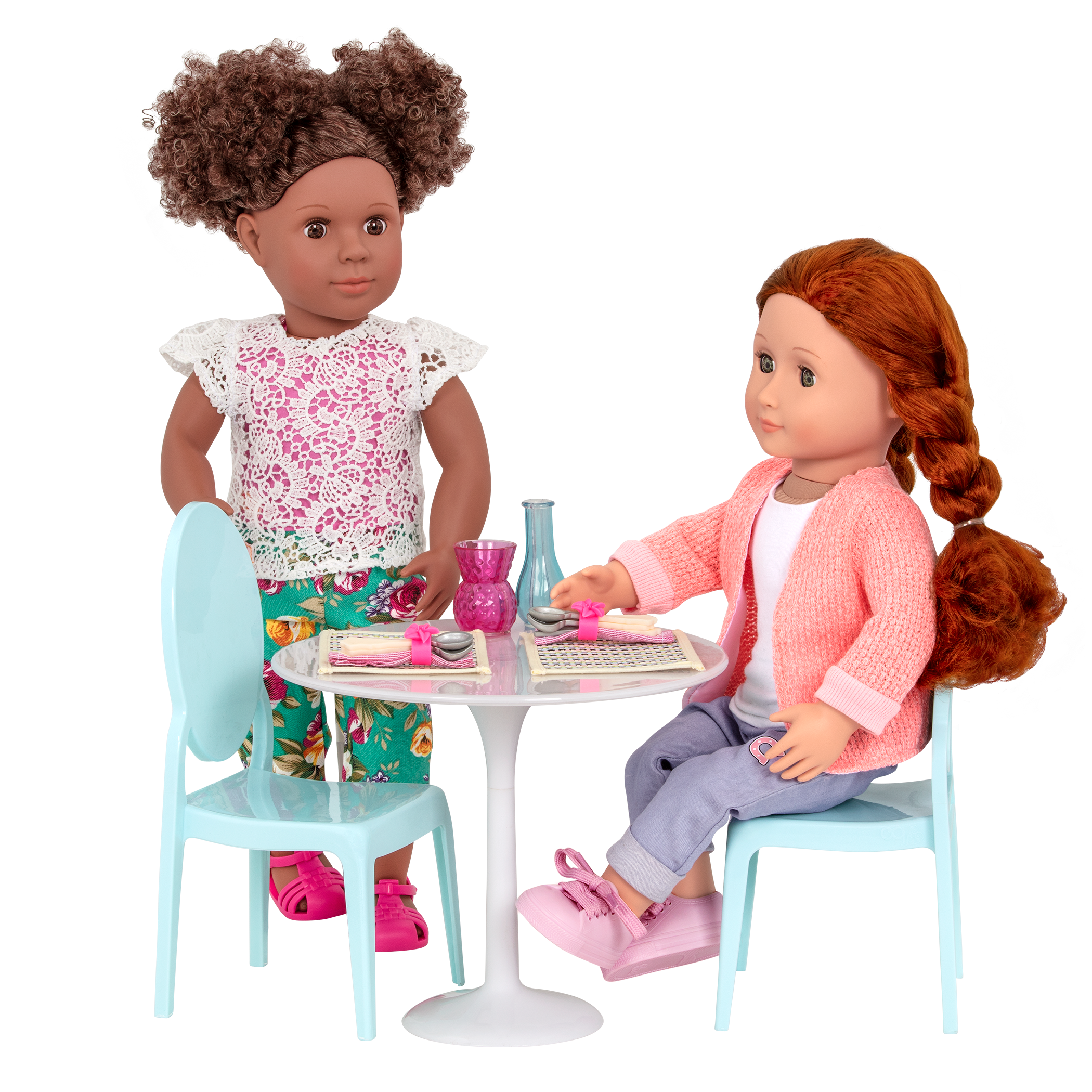 18-inch Doll Table for Two Furniture Playset