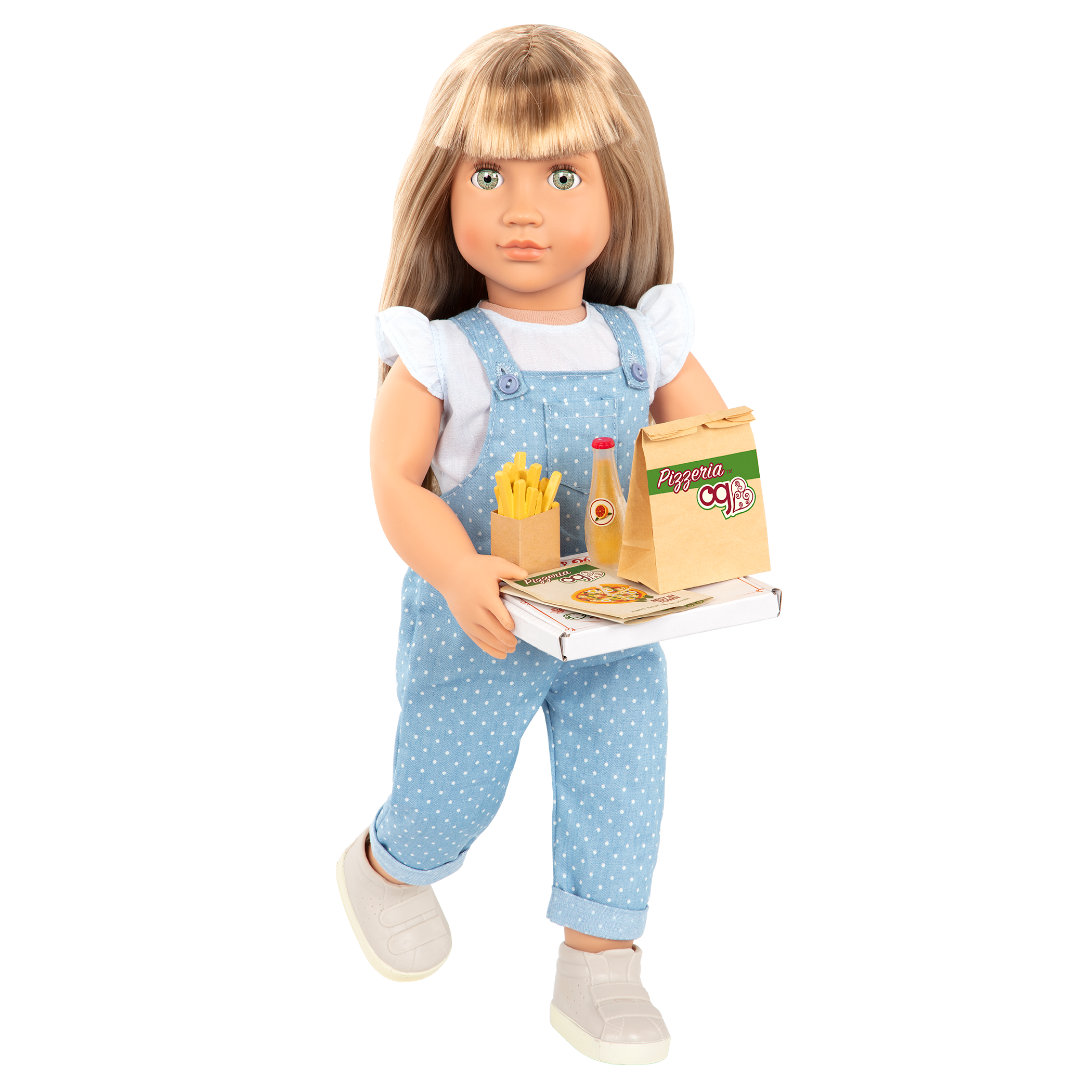 18-inch dolls with pizza delivery playset