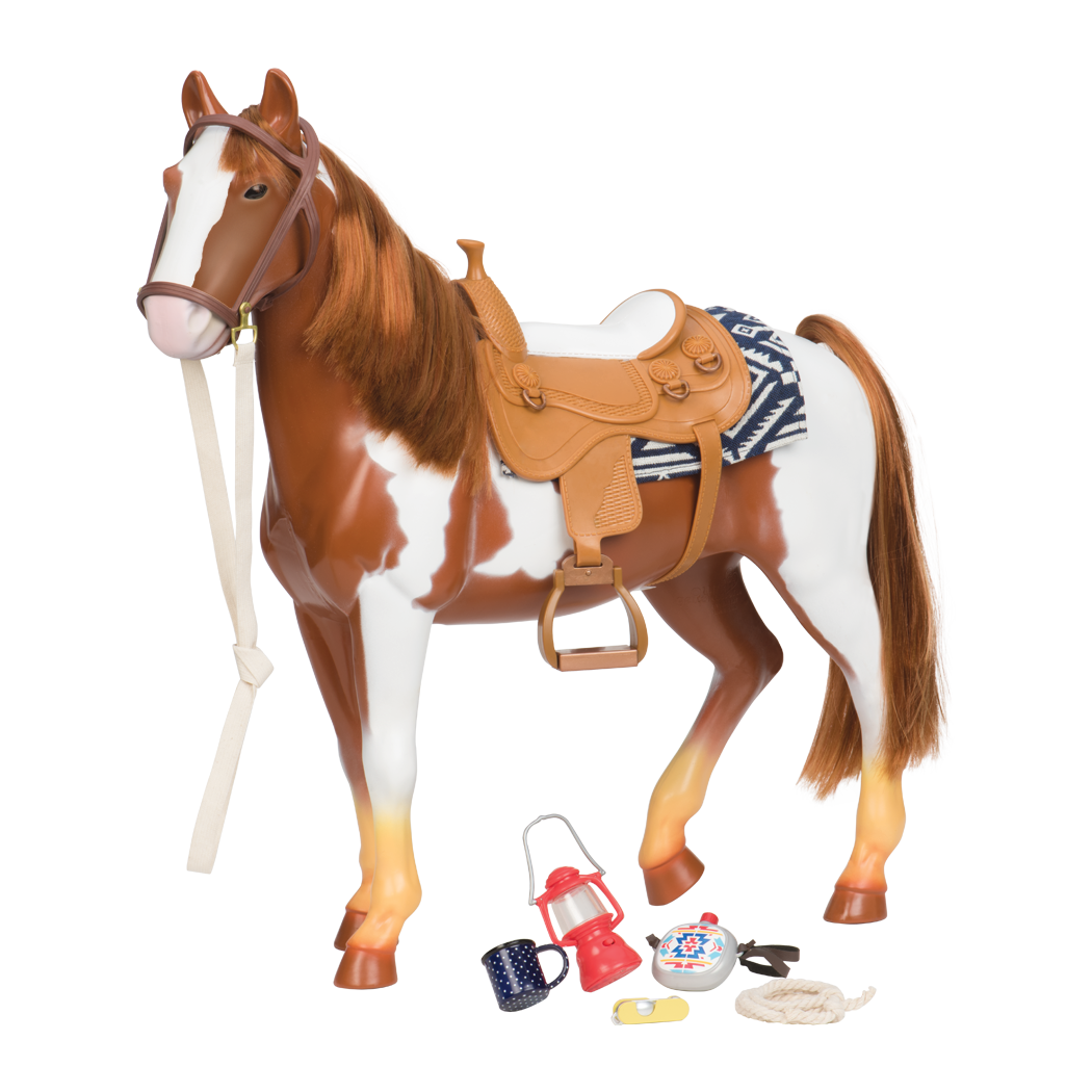 Pinto horse figurine