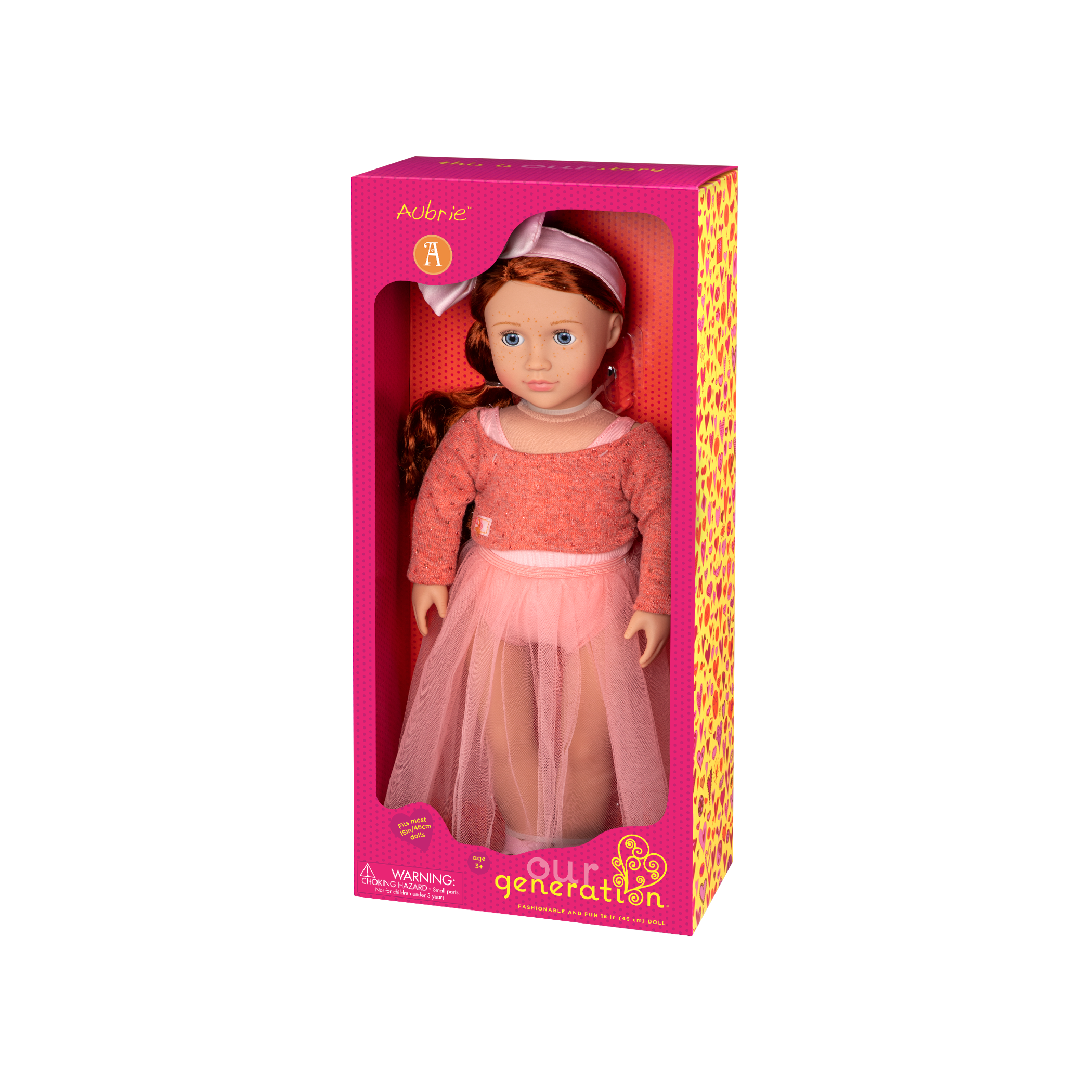 18-inch ballet doll with red hair and blue eyes