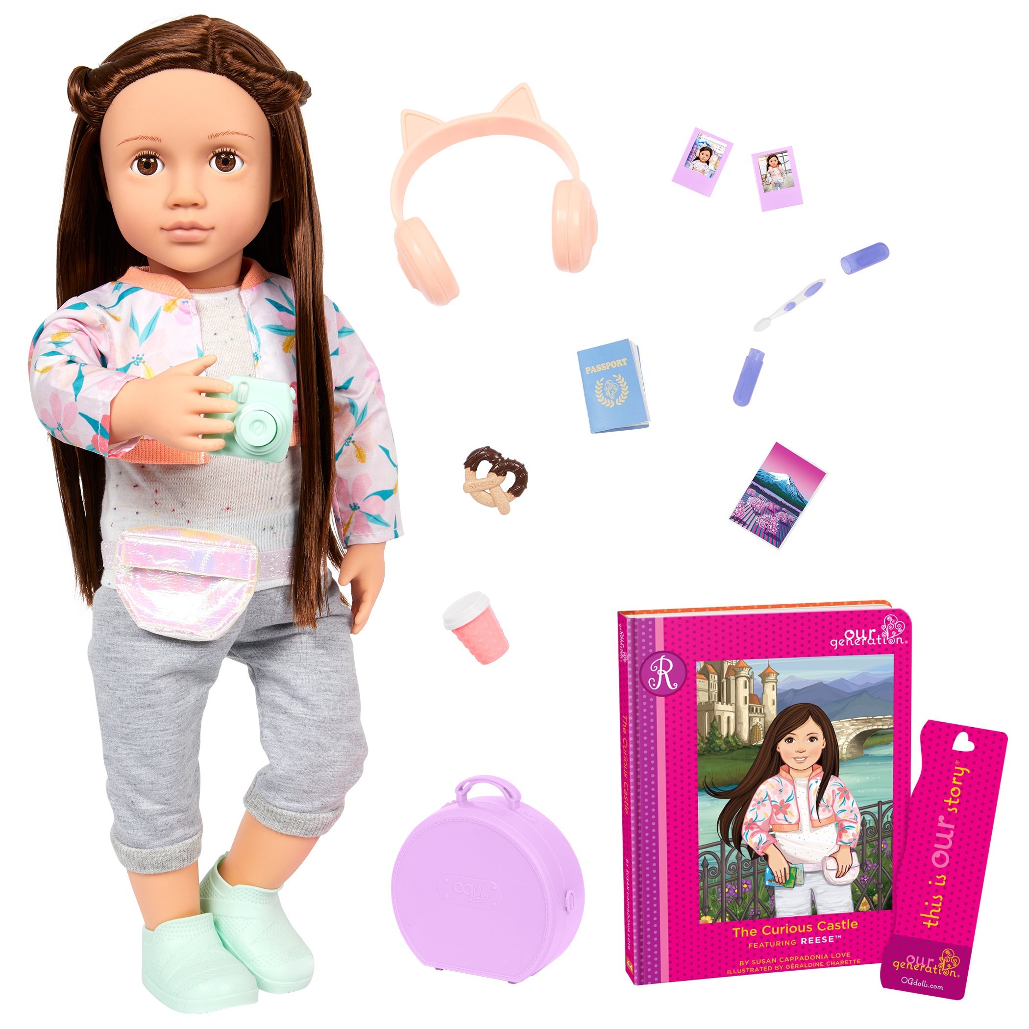 Our Generation Posable 18-inch Doll Reese & Storybook