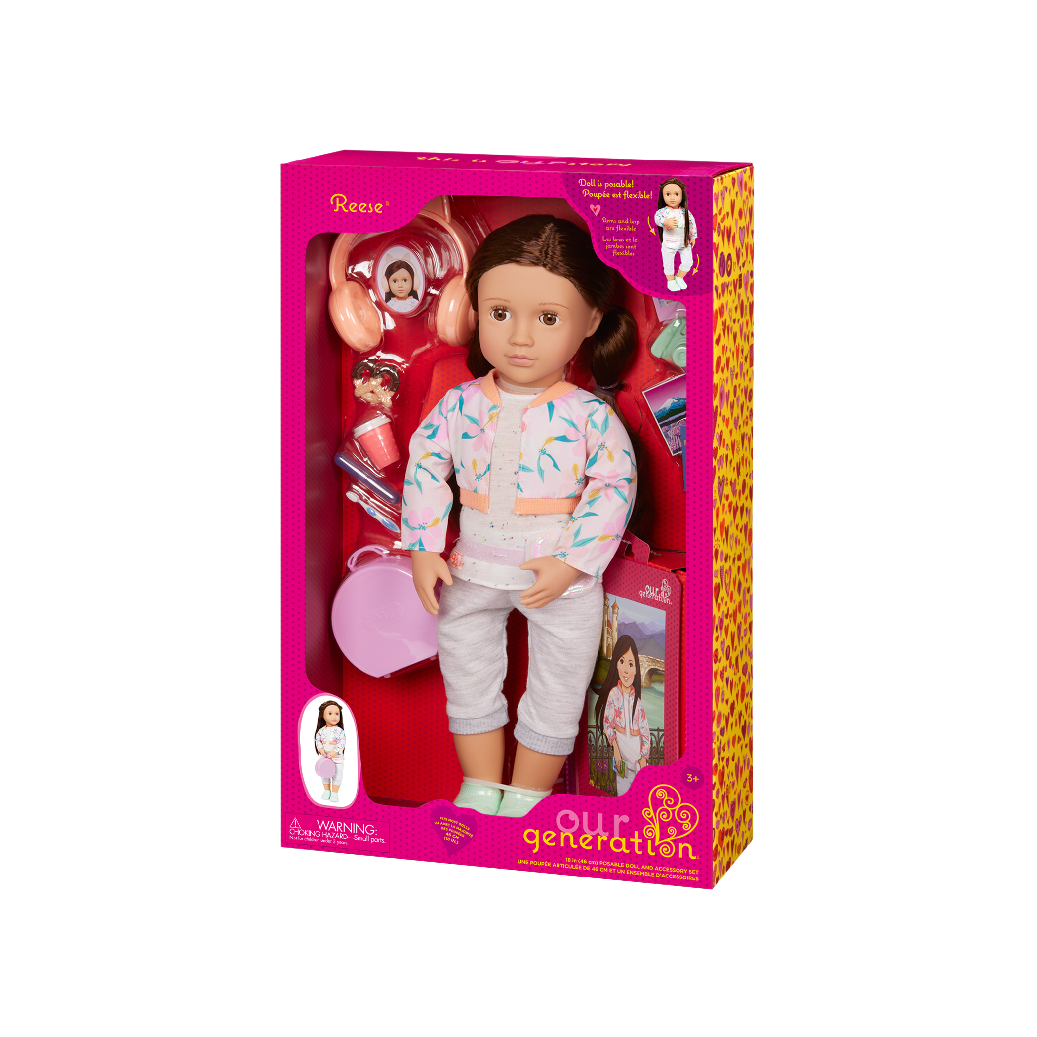 Our Generation Posable 18-inch Doll Reese & Storybook