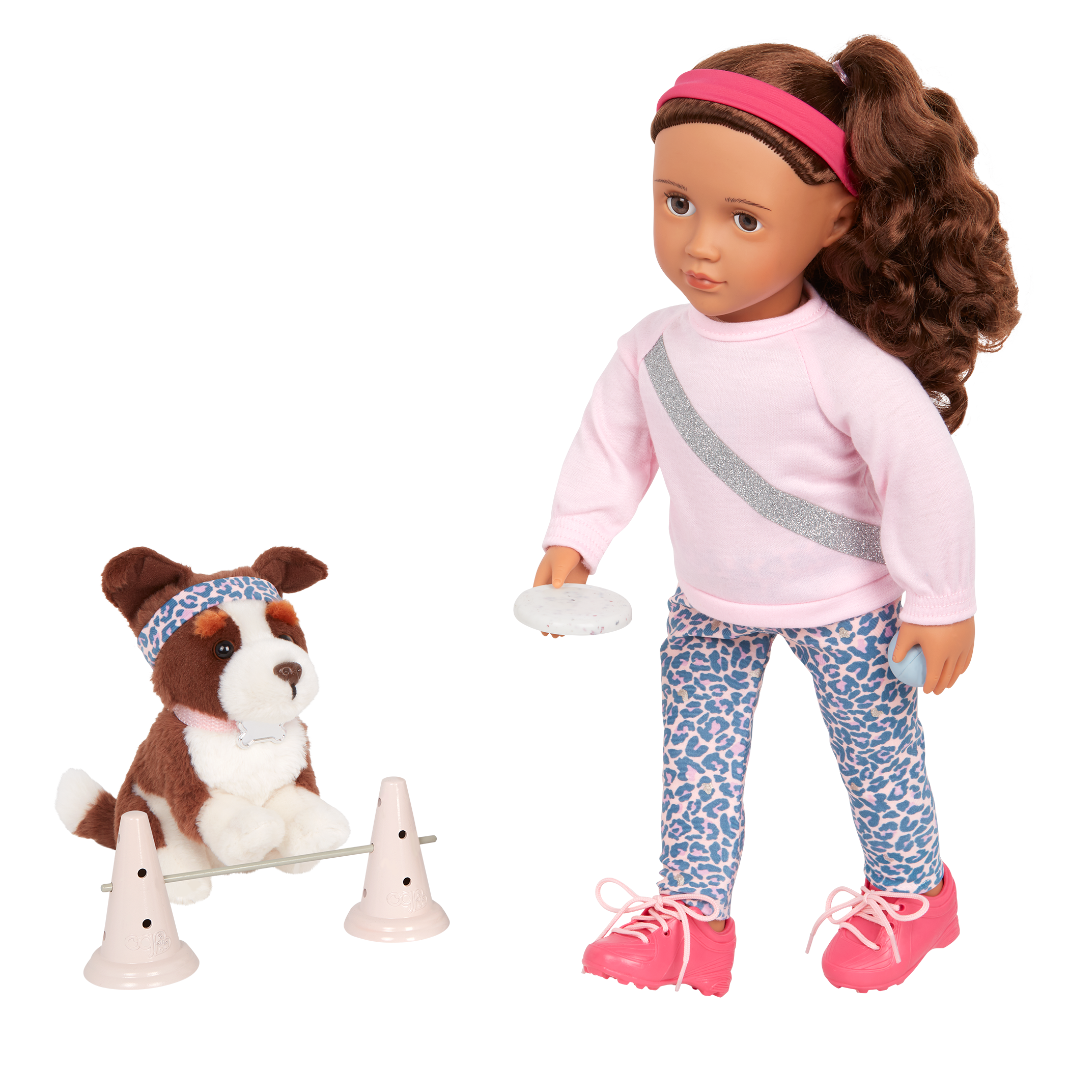 Our Generation 18-inch Dog Trainer Doll Natalia & Pet Plush Nillie