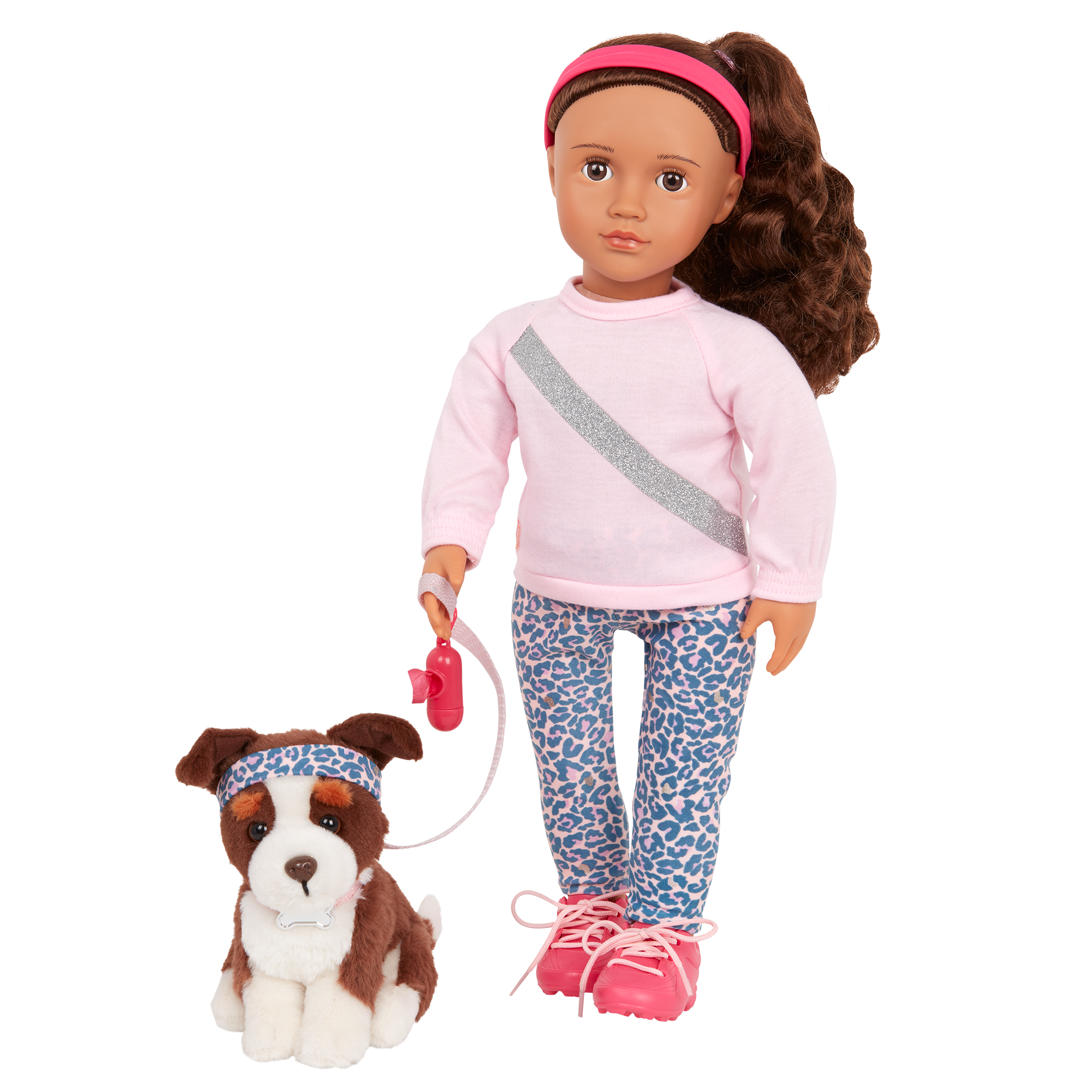 Our Generation 18-inch Dog Trainer Doll Natalia & Pet Plush Nillie