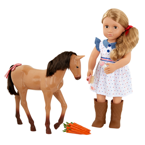 Shelley | 46 cm Equestrian Doll & Foal | Our Generation – Our