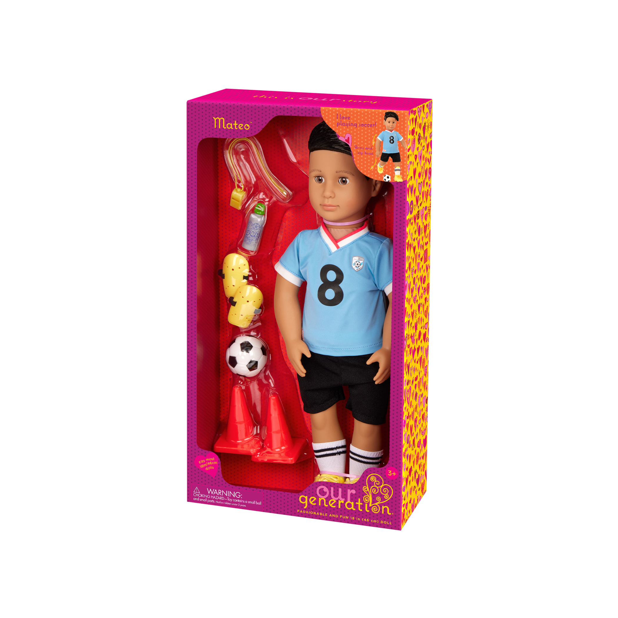 Our Generation Posable 46 cm Soccer Doll Mateo