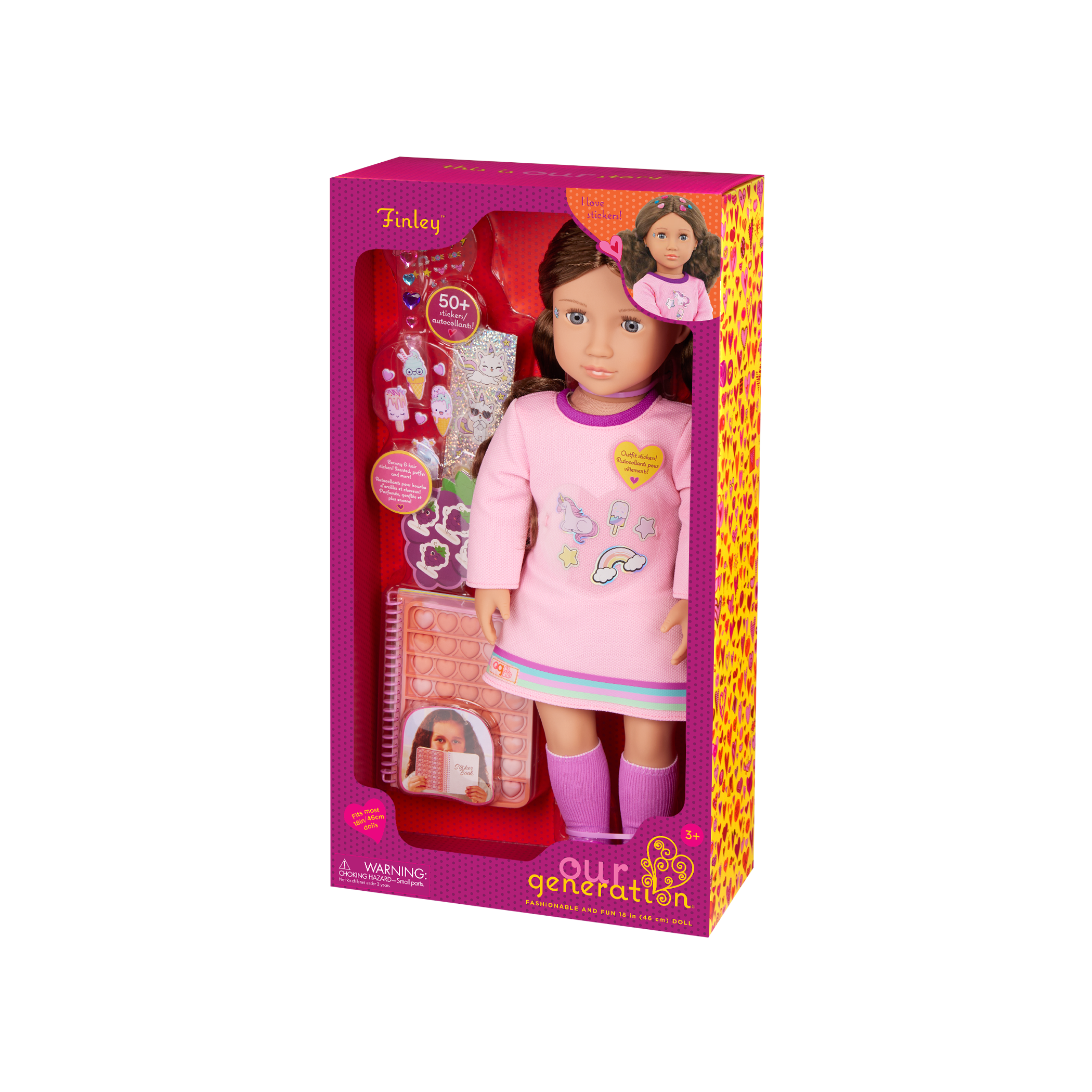 Our Generation 46 cm Doll Finley & Stickers