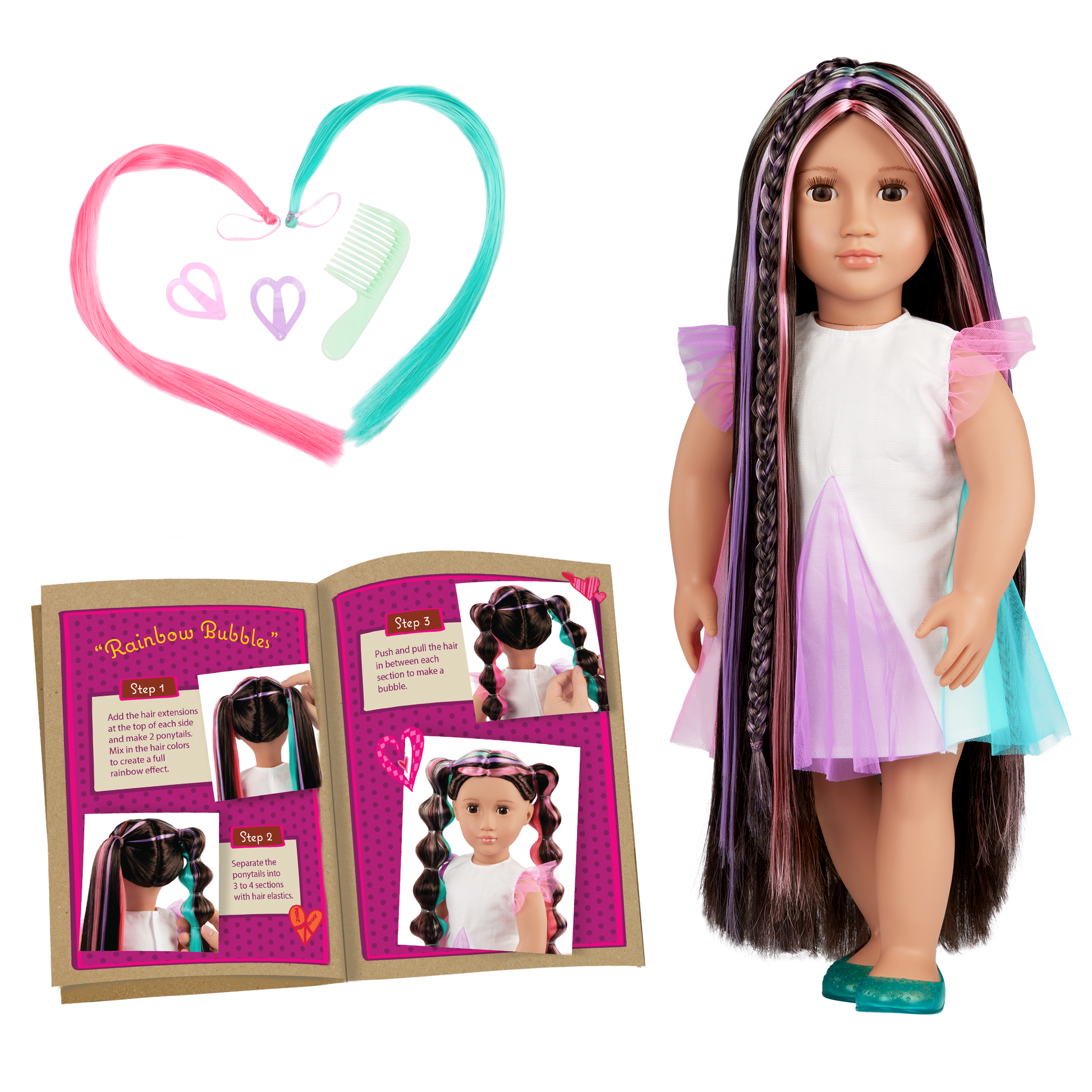 Our Generation 46 cm Rainbow Hair Grow Doll Tina