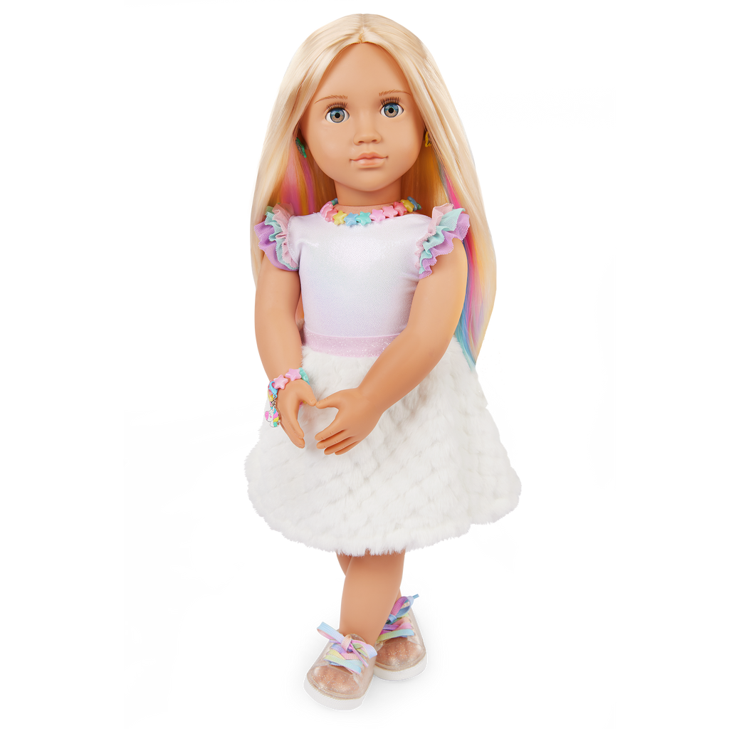 Our Generation 18-inch Doll Mariana & Rainbow Jewelry