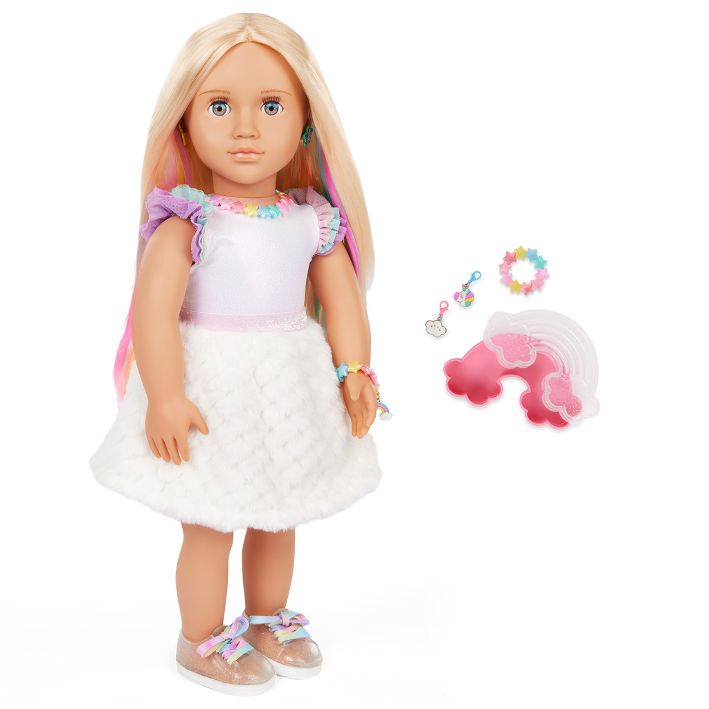 Our Generation 18-inch Doll Mariana & Rainbow Jewelry