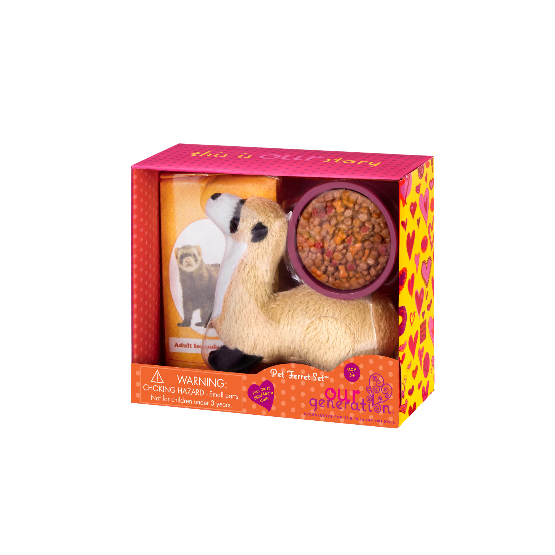 Ferret plushie playset