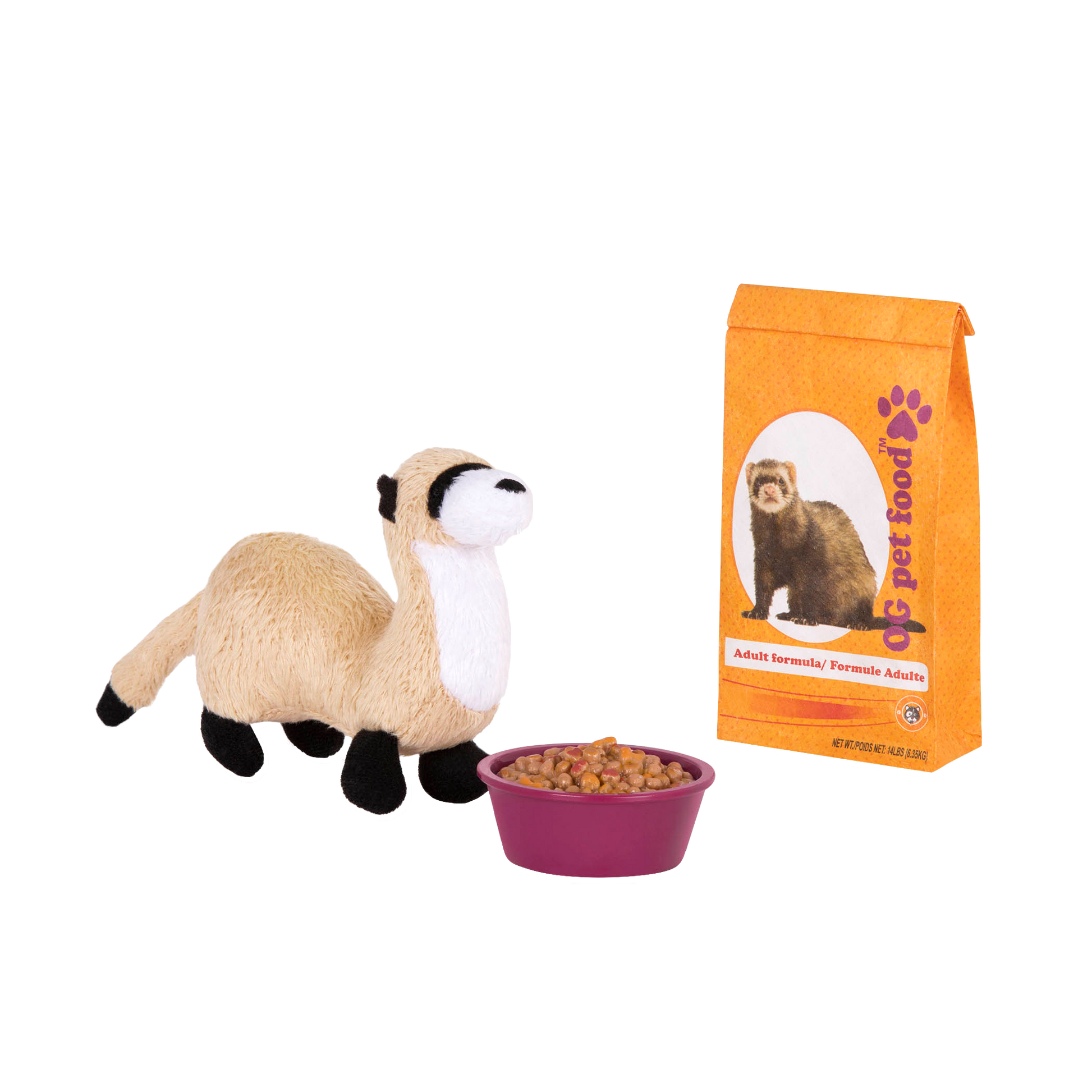 Ferret plushie playset