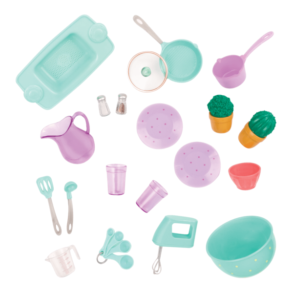 Gourmet Kitchen Set Purple all components