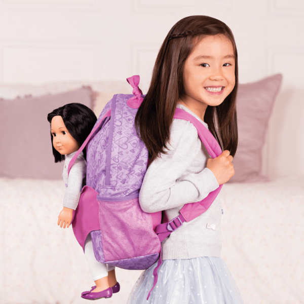 Hop On Carrier Backpack - Purple Hearts
