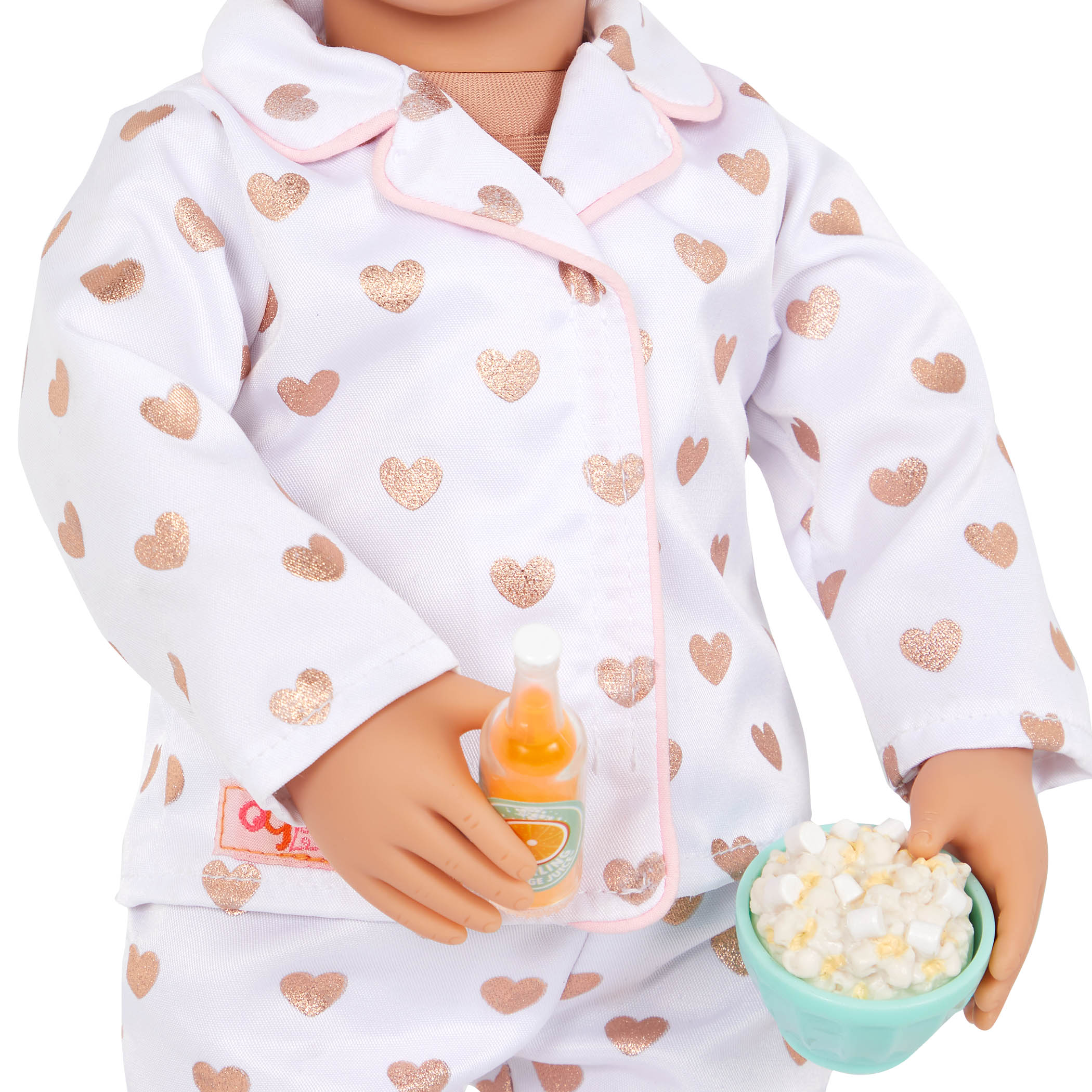 46 cm doll with slumber party playset