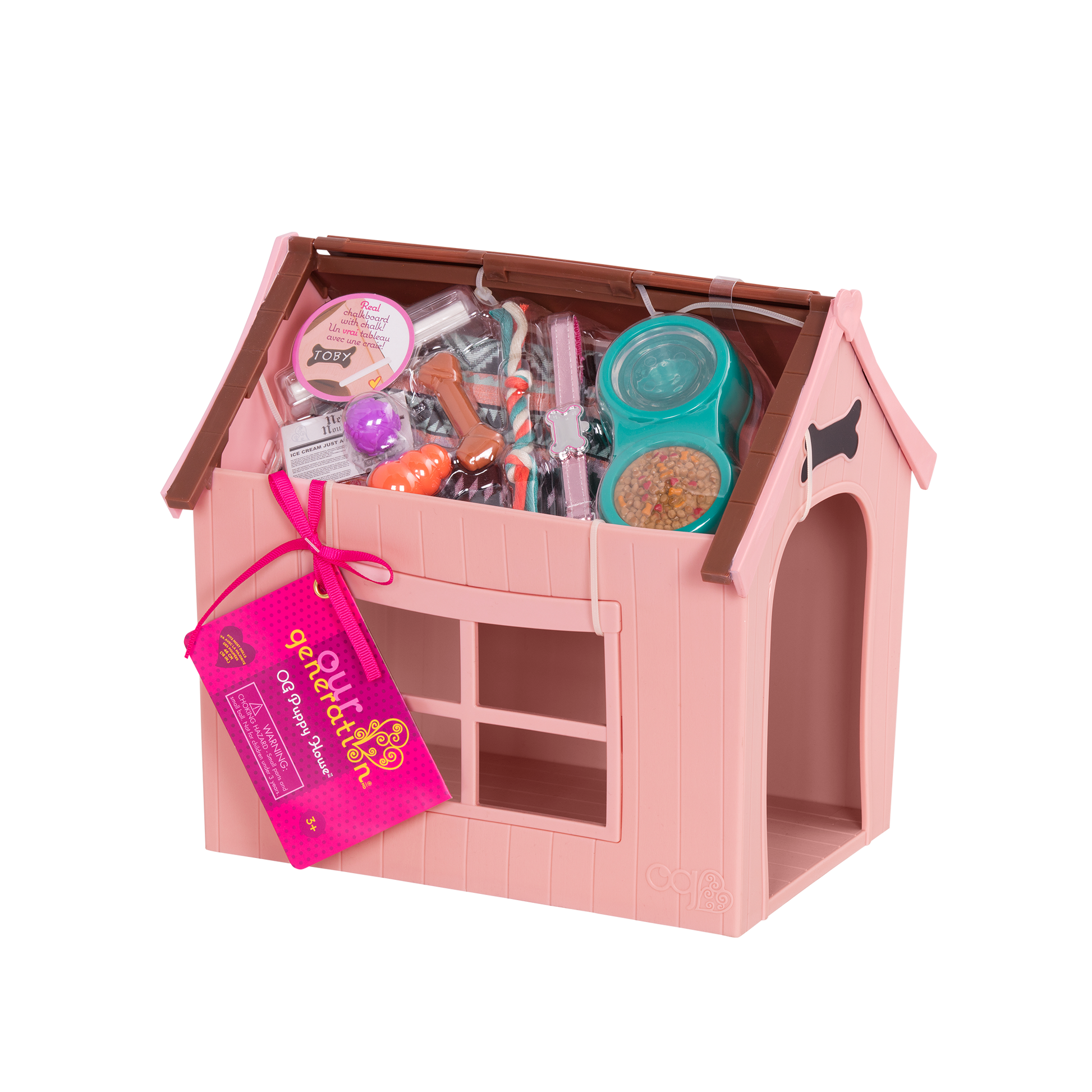 Pitbull plushie using dog house playset