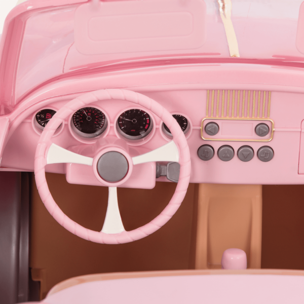 In the Drivers Seat Retro Cruiser Pink Noa and Coral driving02