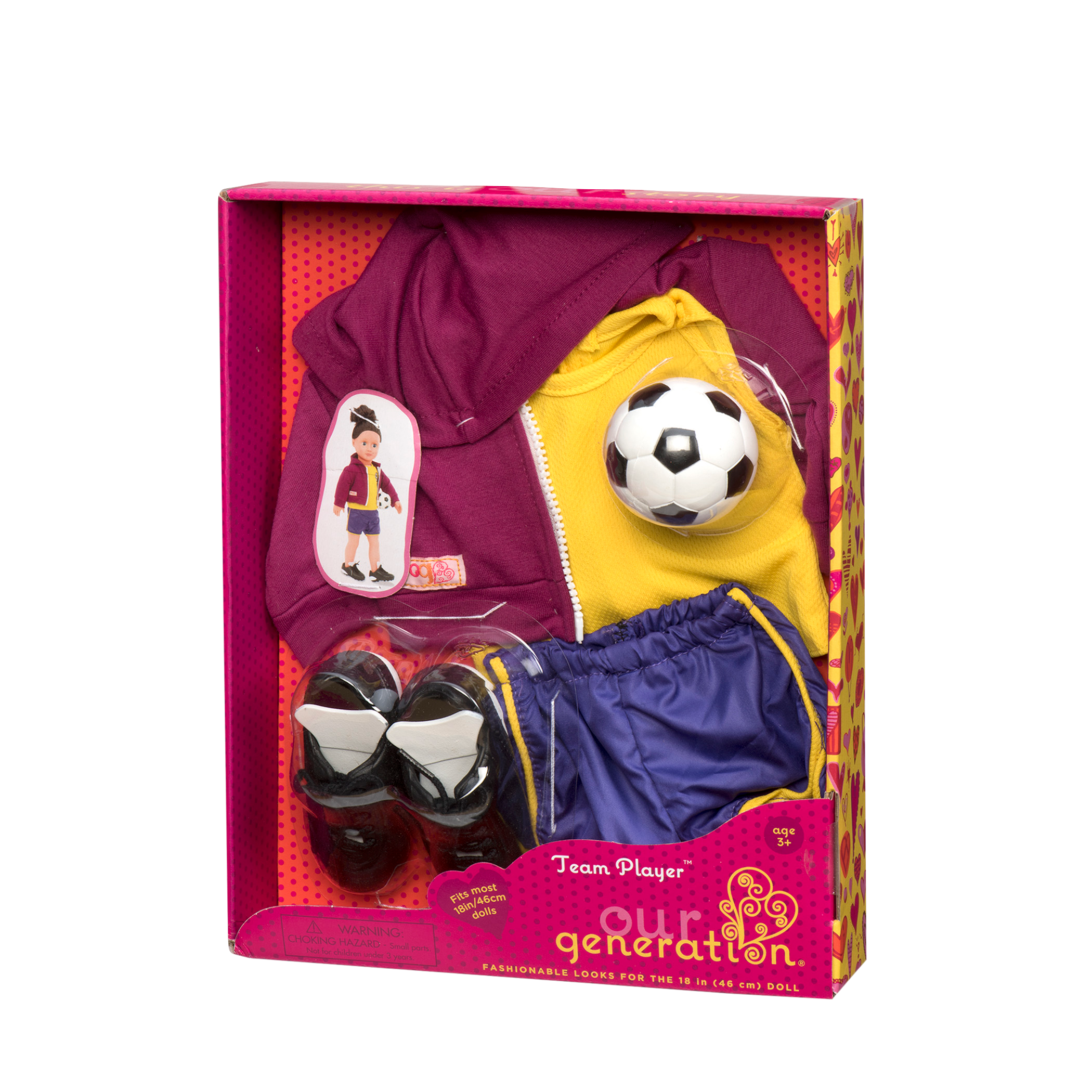 Team Player soccer outfit for 18-inch Dolls