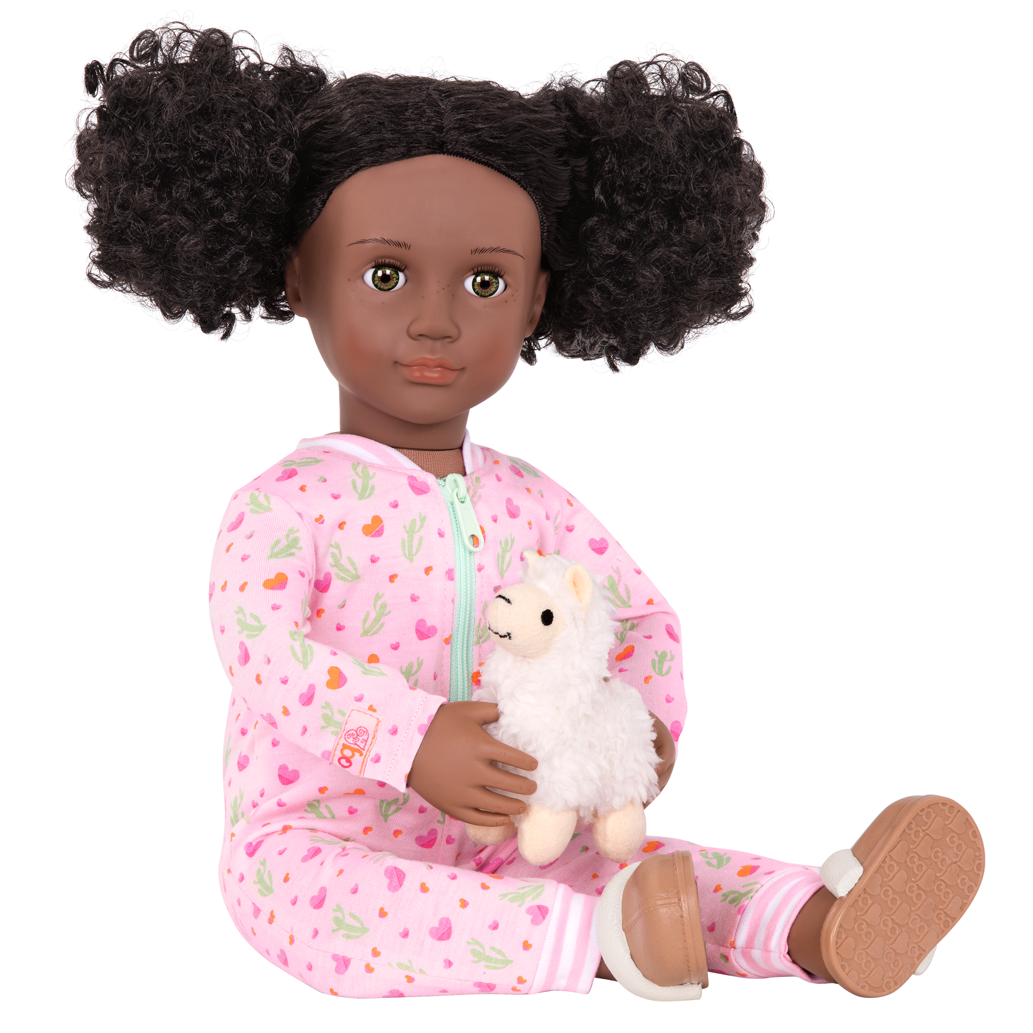 Pajamas and llama plushie for 18-inch doll