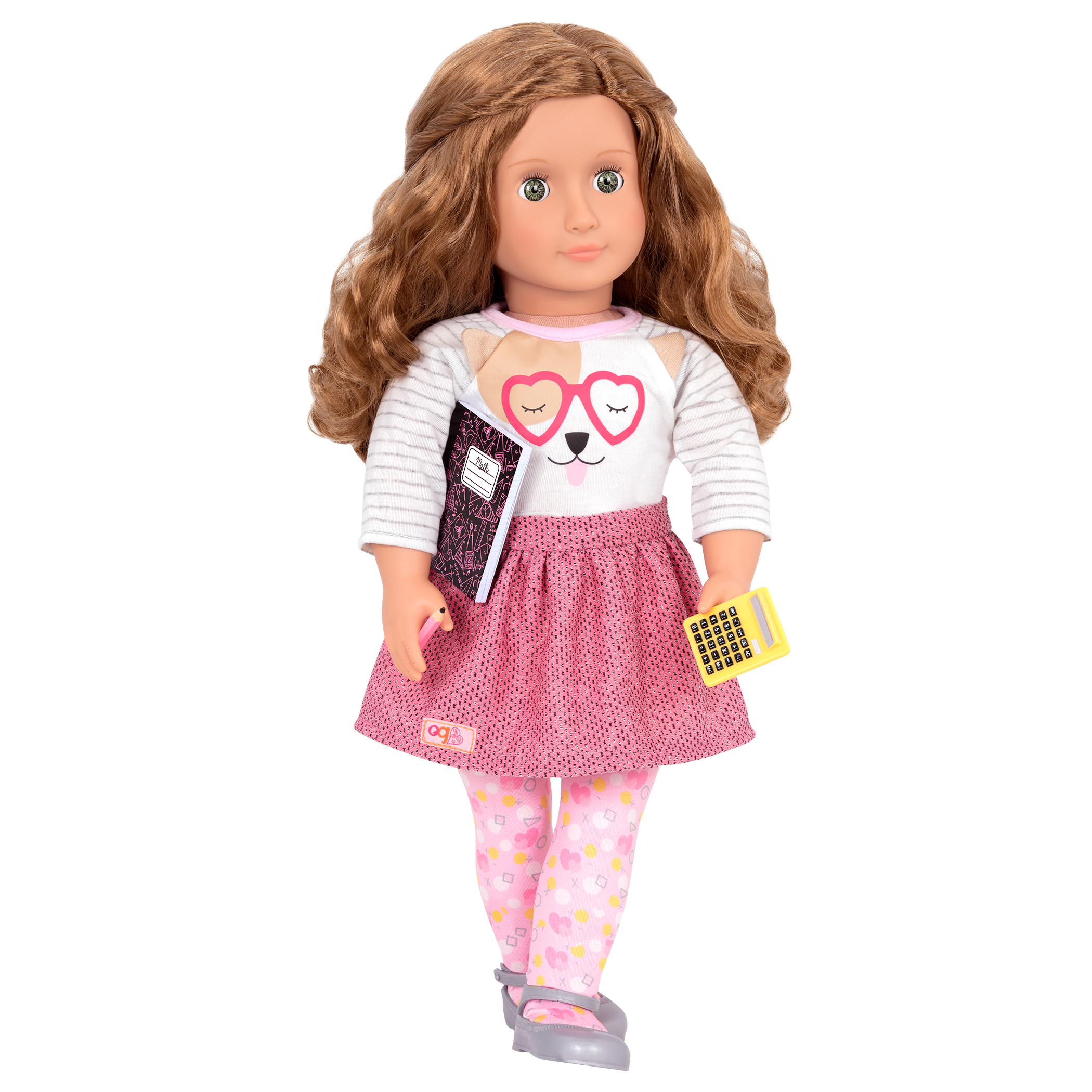 Outfit with school supplies for 18-inch doll