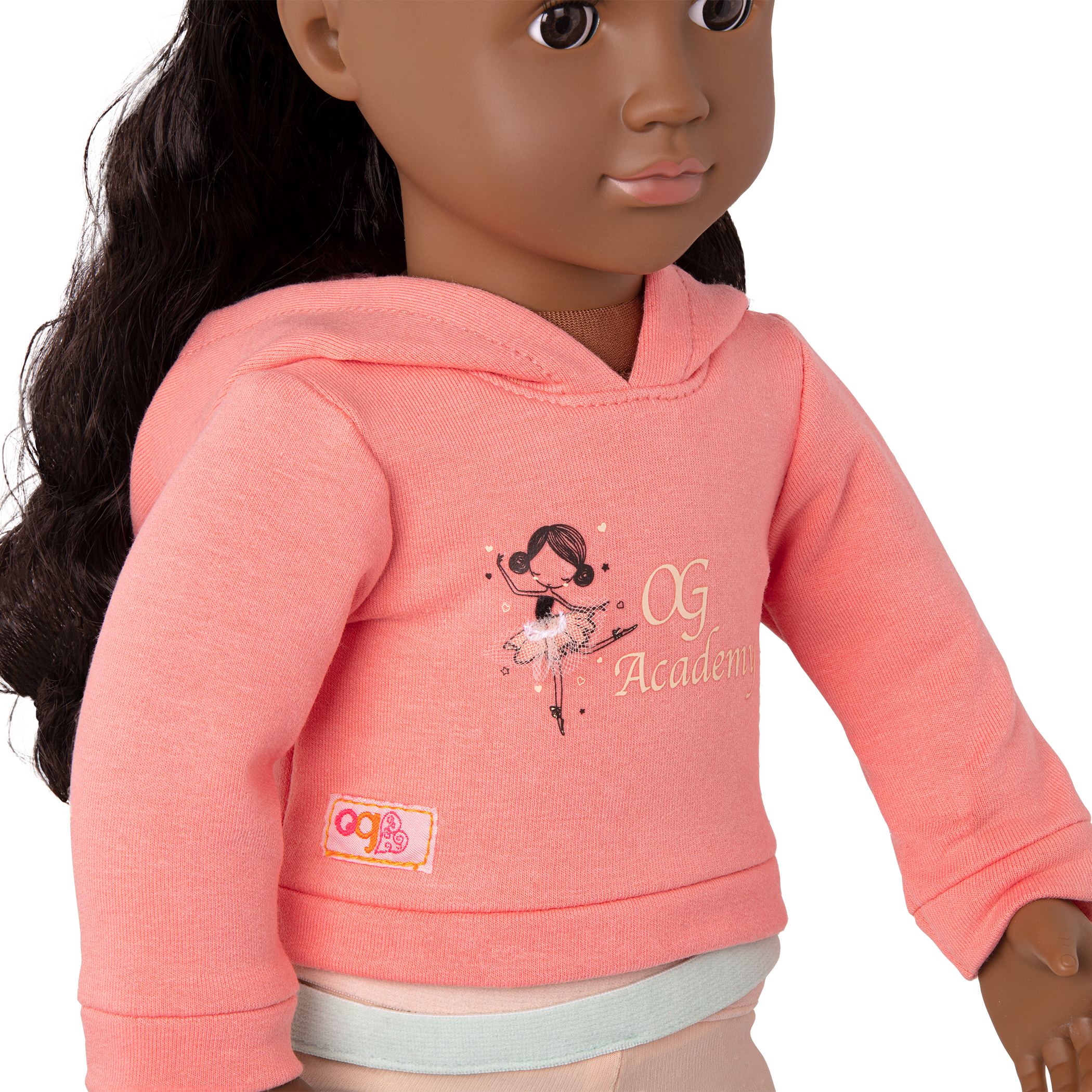 Studio Style Ballet Practice Hooded Sweater Outfit for 18-inch Dolls