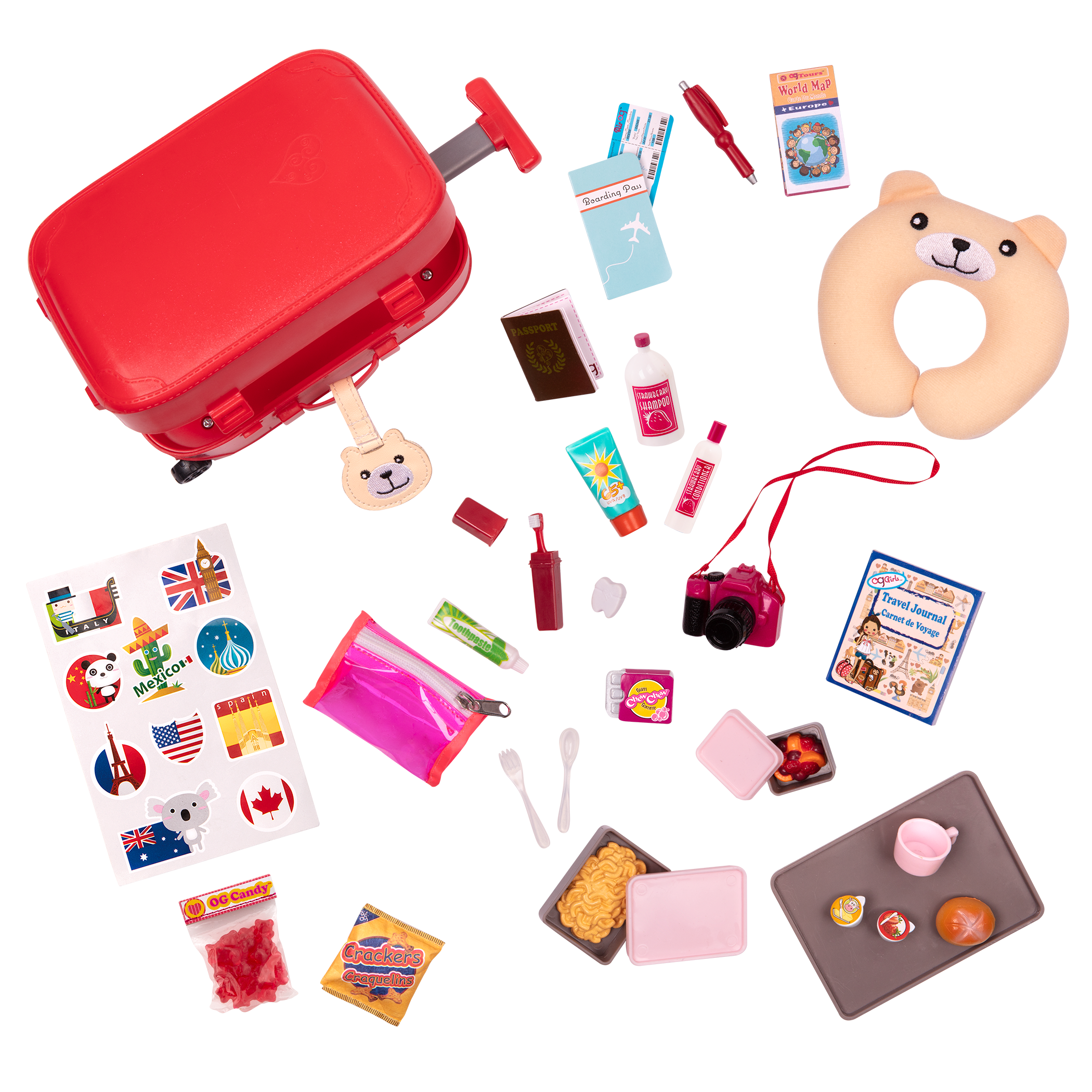 Well Traveled Luggage Set - Red