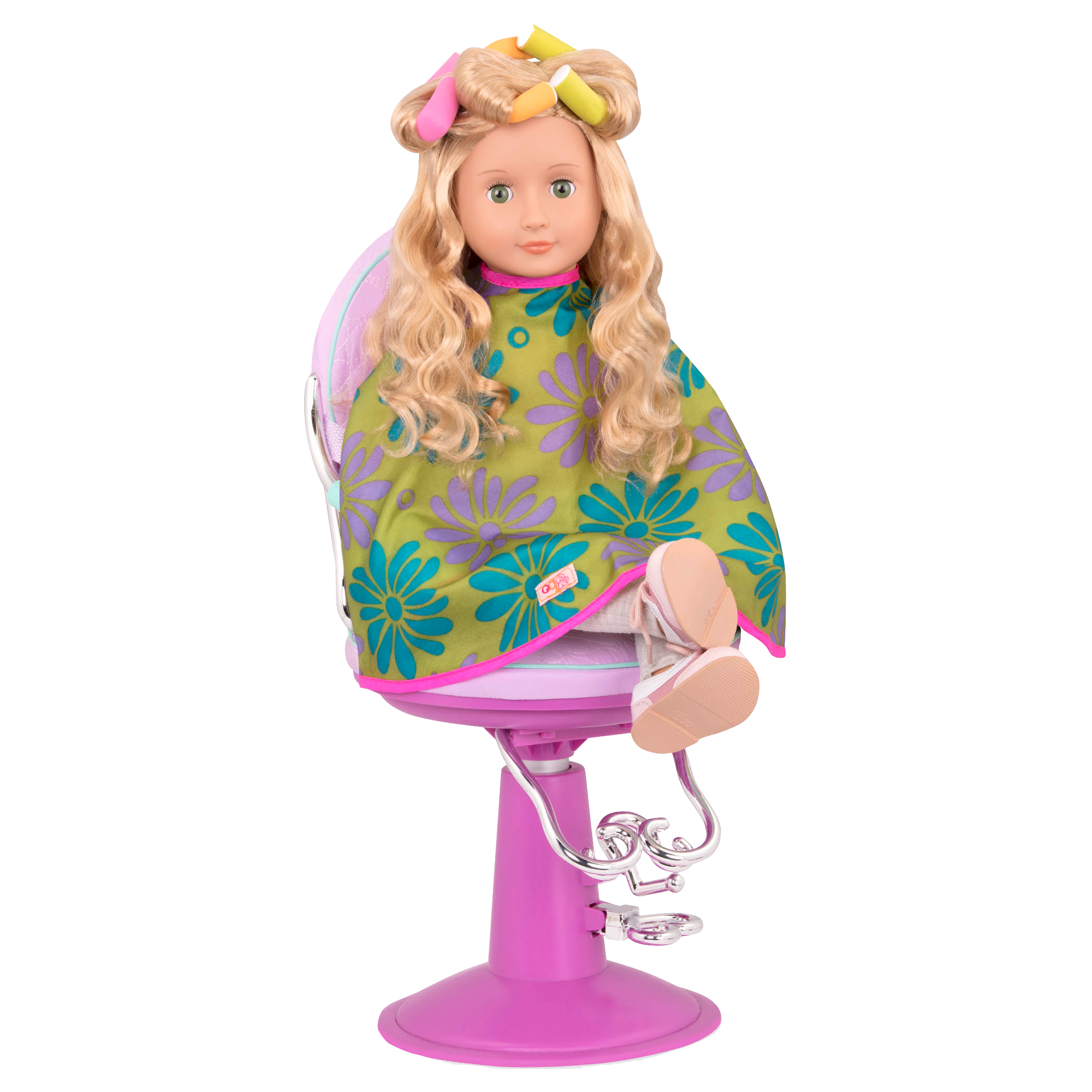 18-inch doll using hair curling accessories
