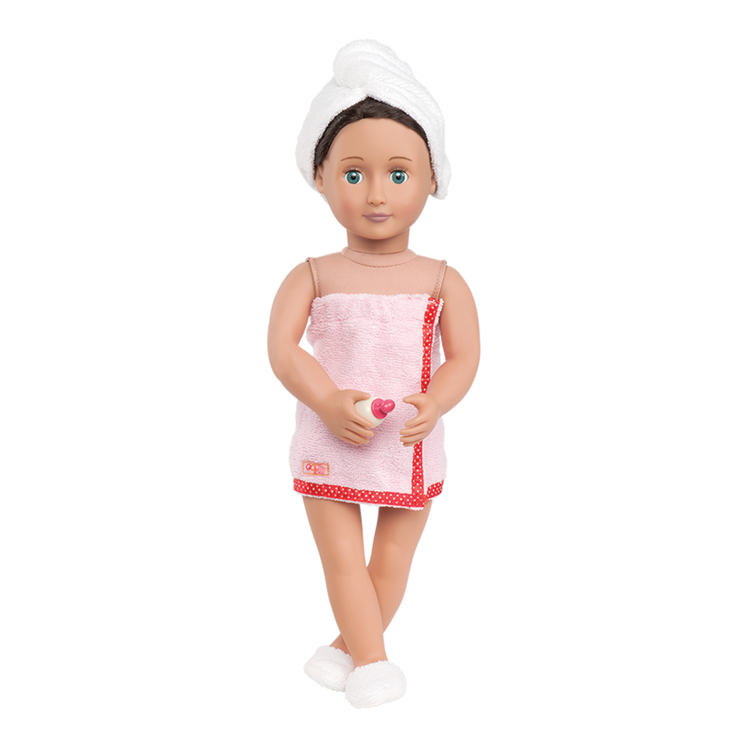 18-inch doll using spa playset