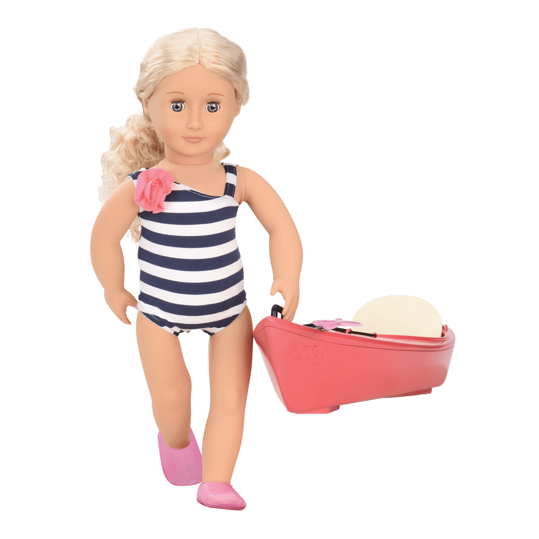 18-inch doll in kayak playset