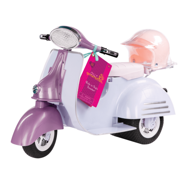 Purple and Blue Ride in Style Scooter Noa riding01
