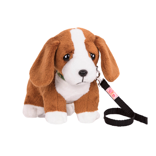 6-inch Posable Basset Hound Pup for 18-inch Dolls