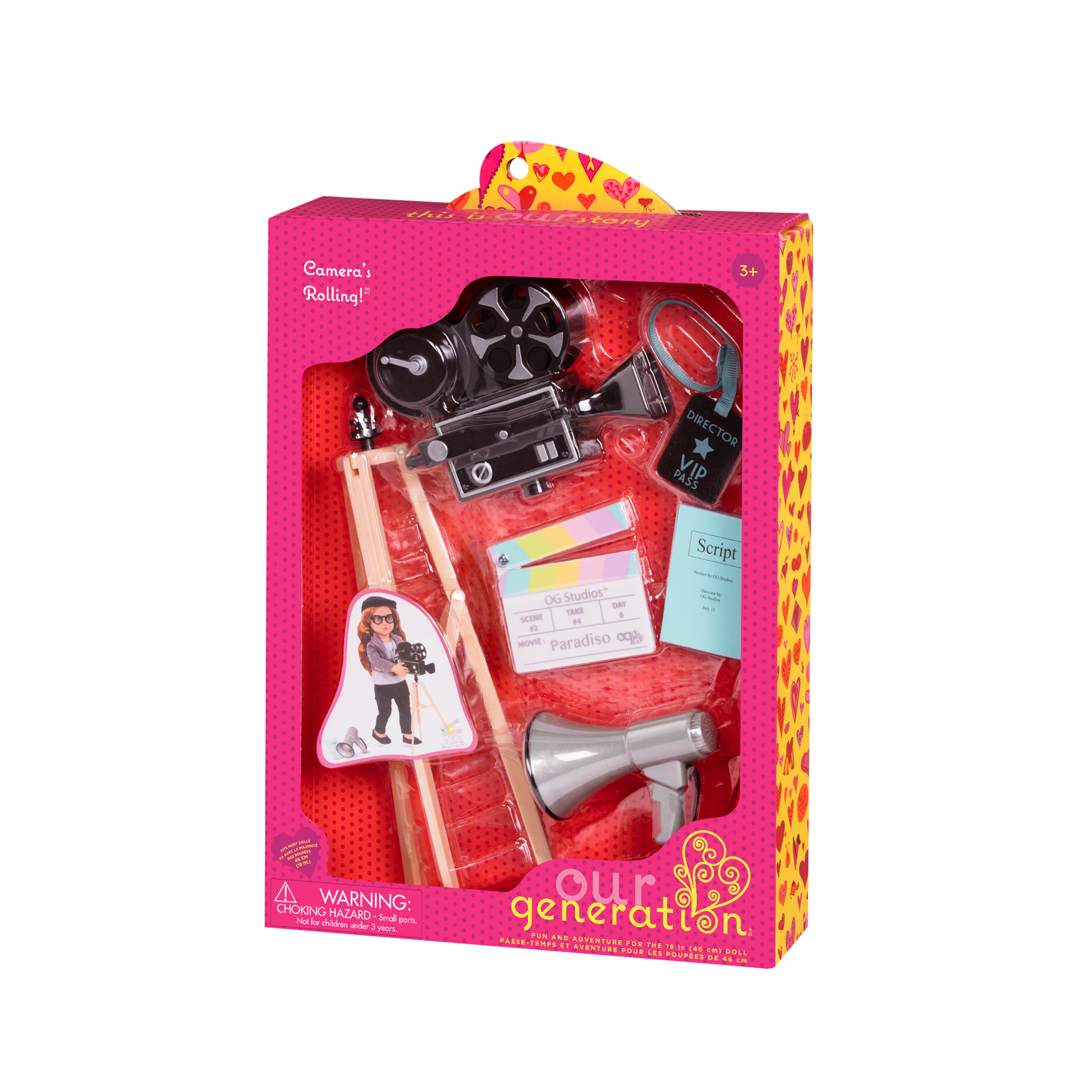 18-inch doll using moviemaker playset