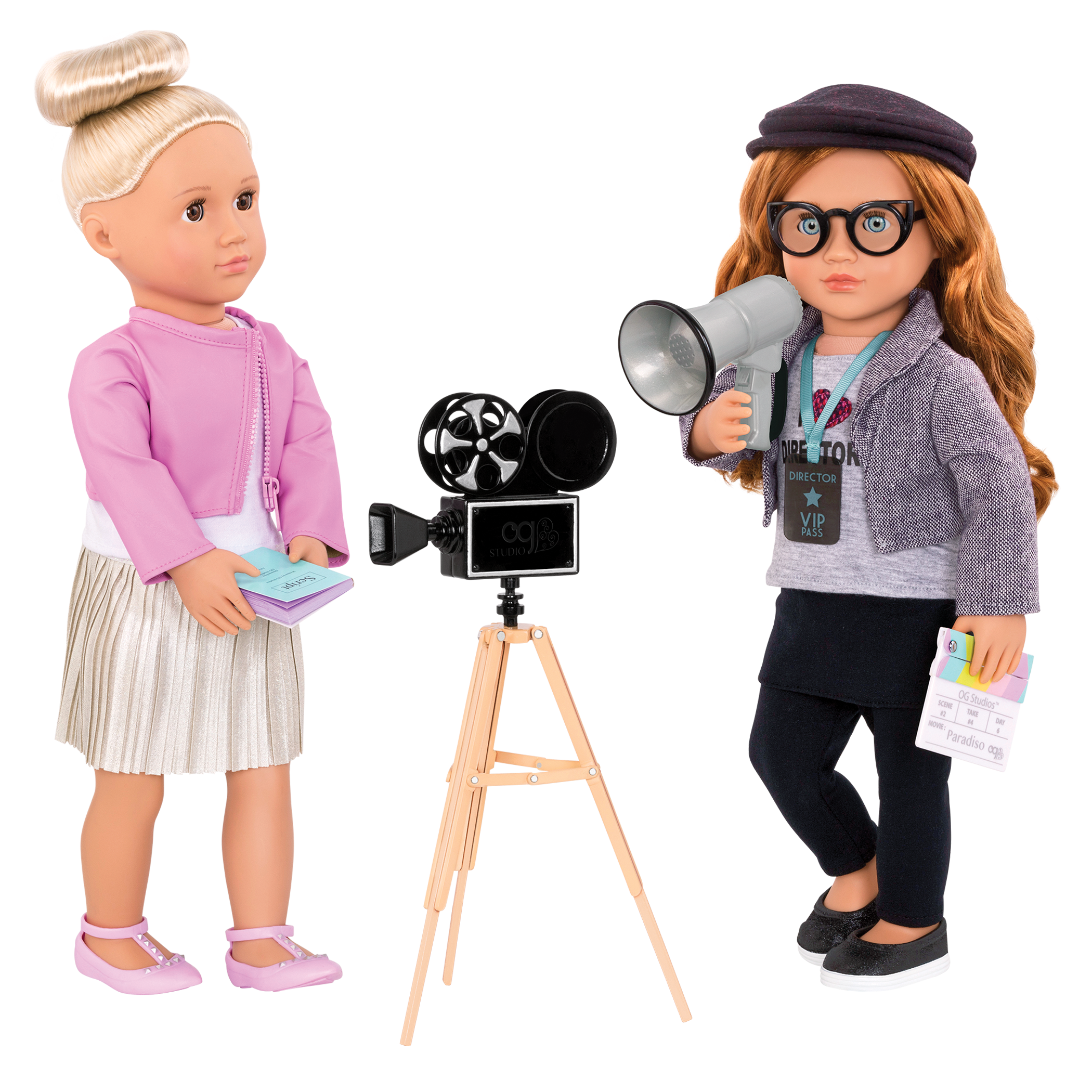18-inch doll using moviemaker playset