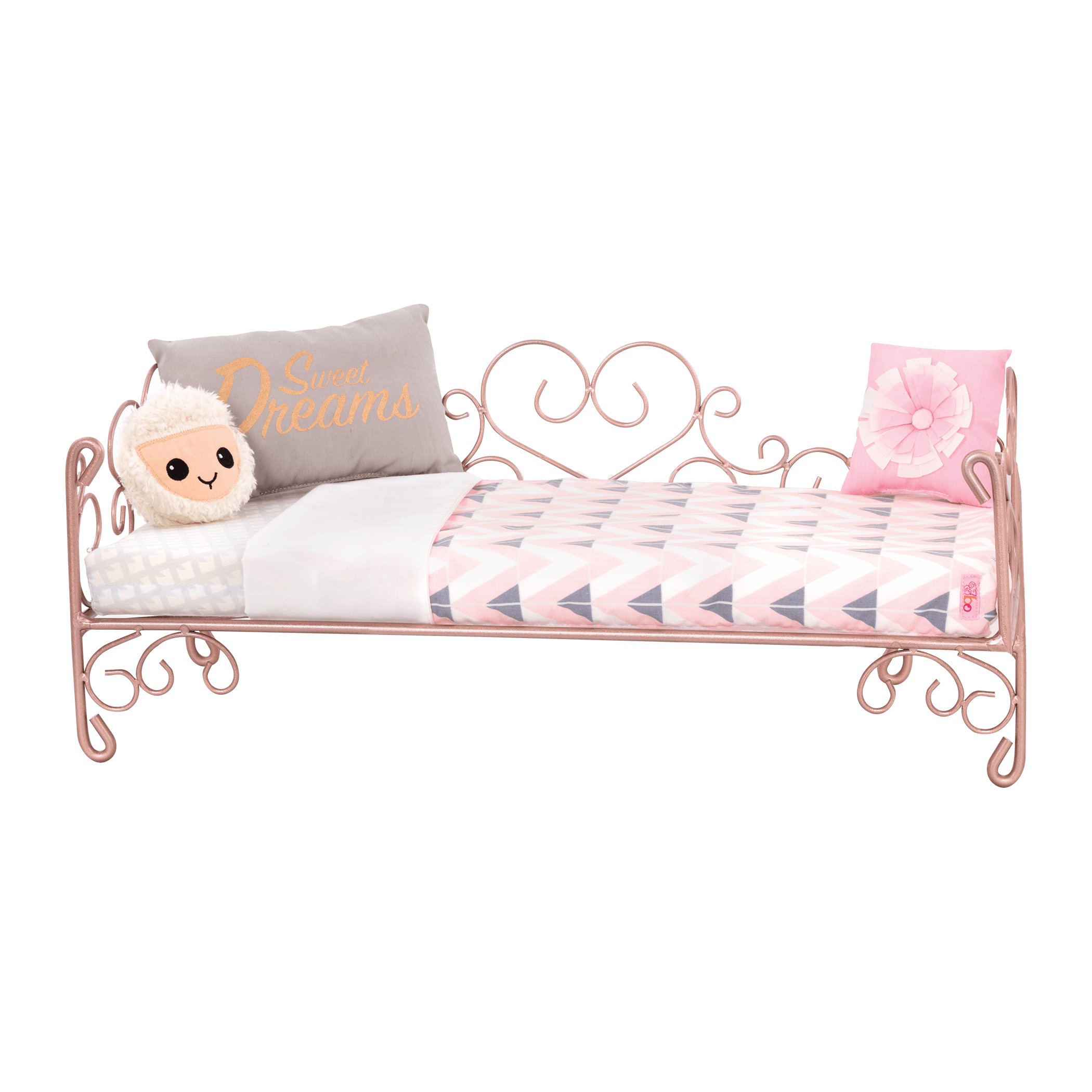 Sweet Dreams Scrollwork Bed with Everly