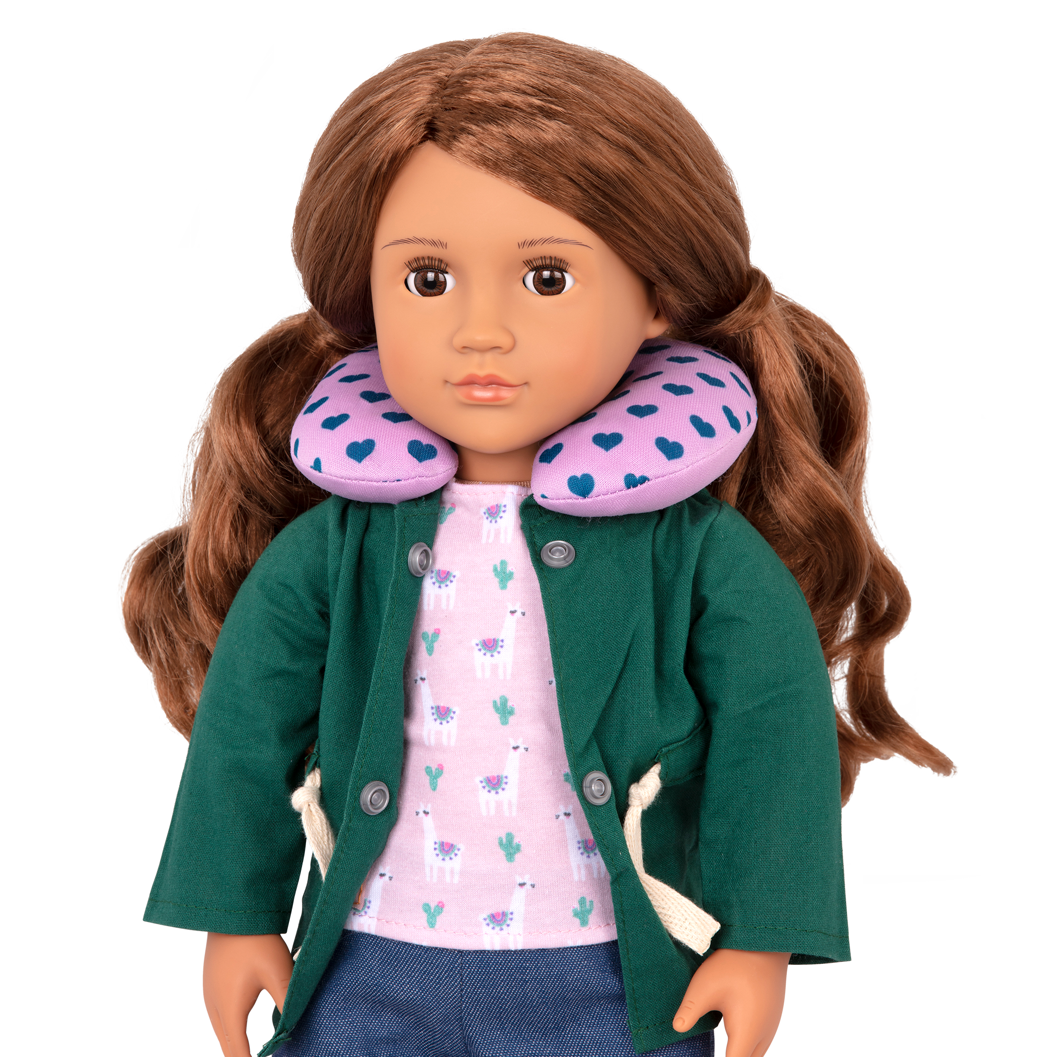 18-inch doll with travel playset