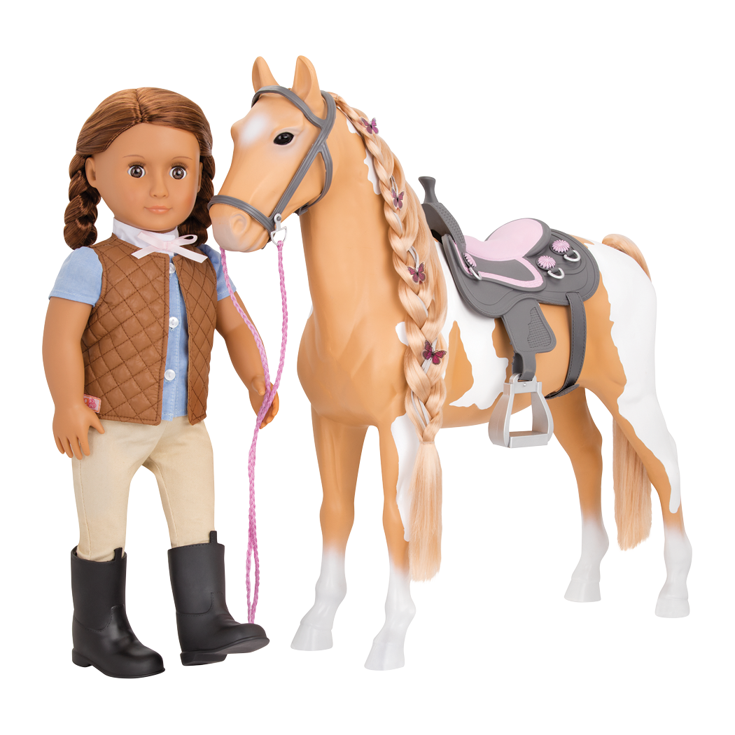 Palomino paint horse figurine