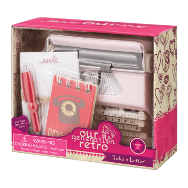 Take a Letter Retro Typewriter for 18-inch Dolls